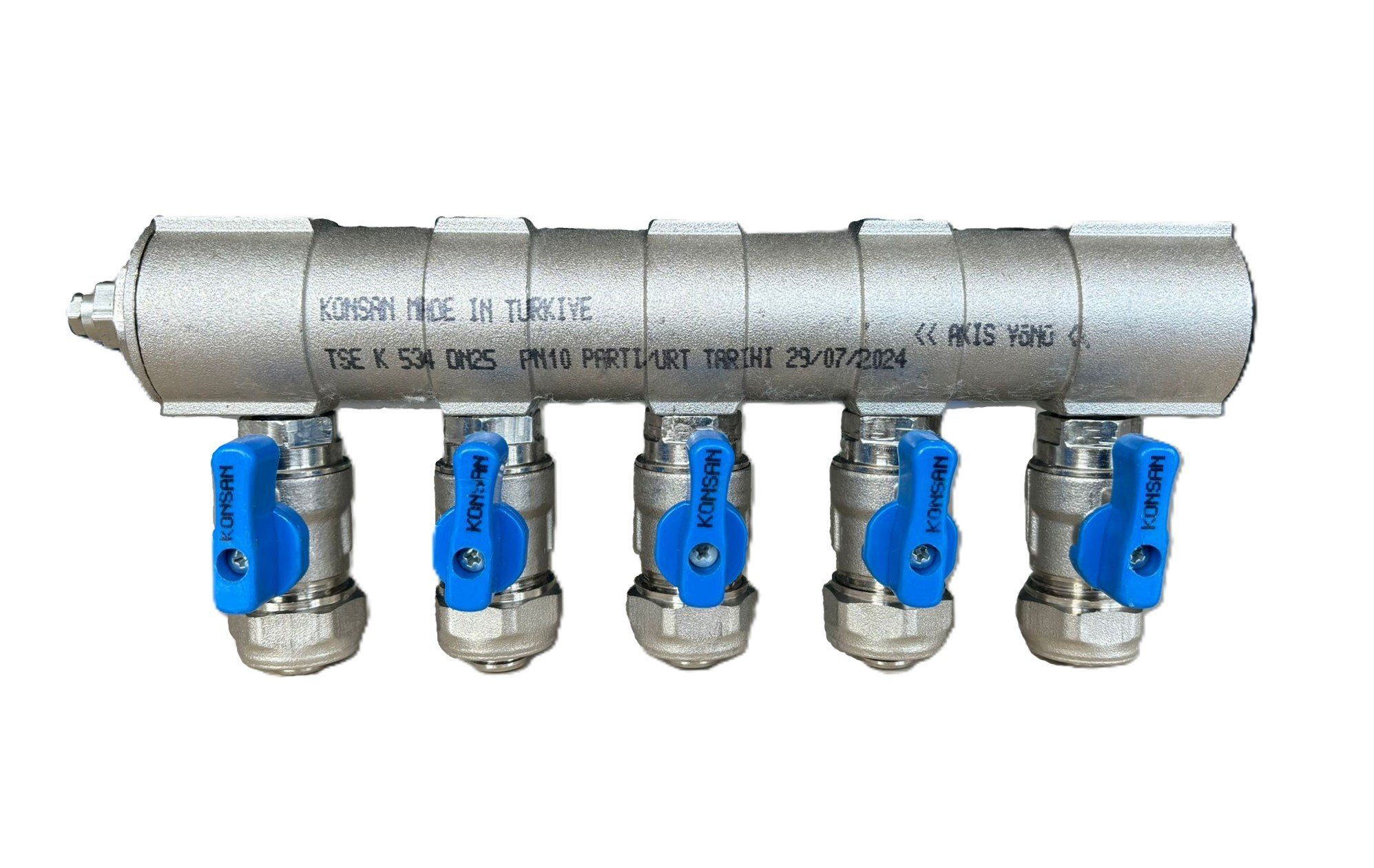 KONSAN 1'' Mini Valve Collector 5 Outlets Blue