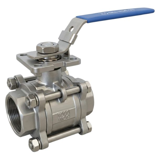 Stainless Steel Ball Valve 3/4'' Actuator Compatible Three-Piece AISI304