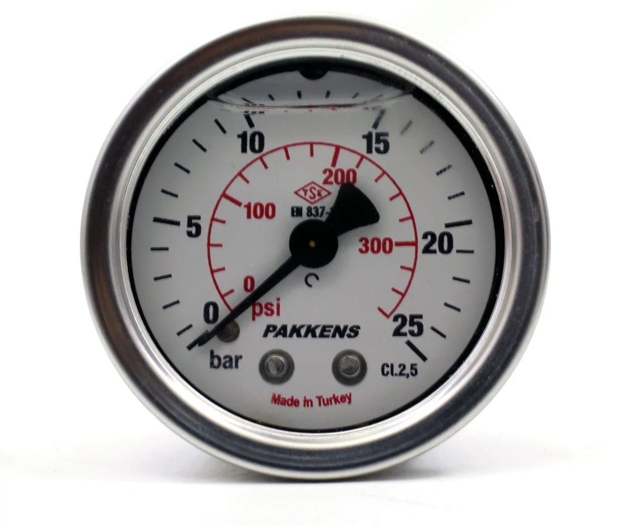 PAKKENS Arka Bağlantılı Gliserinli Manometre Ø63 0-25 Bar