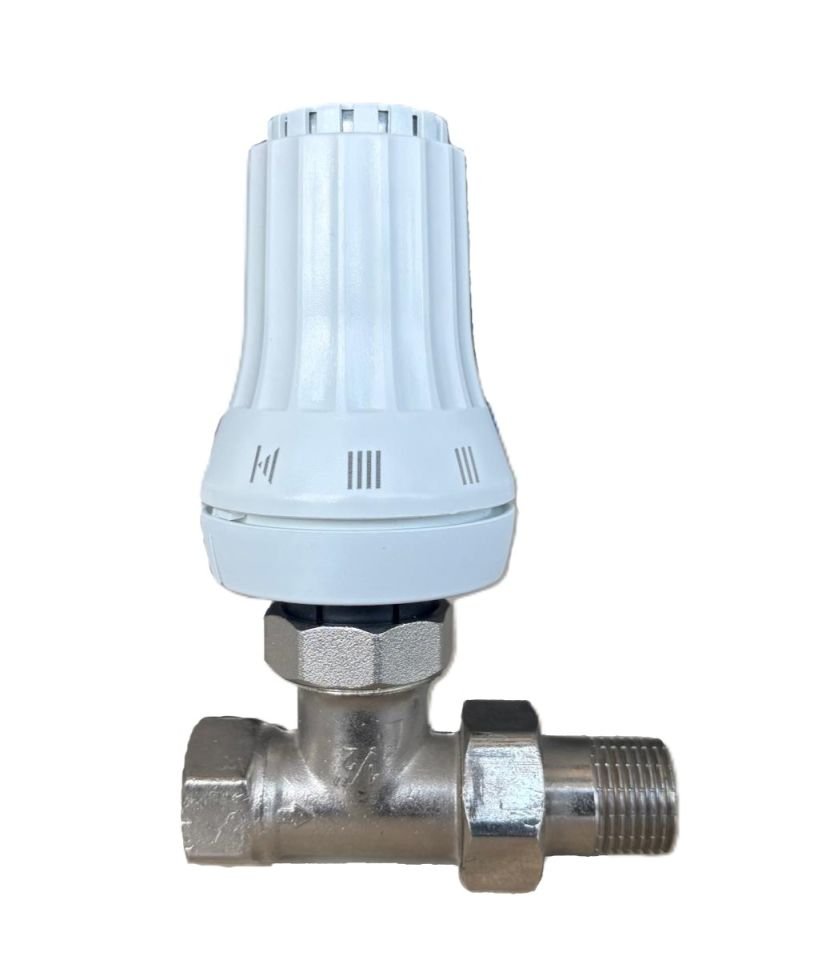 Düz Termostatik Radyatör Vanası 1/2''