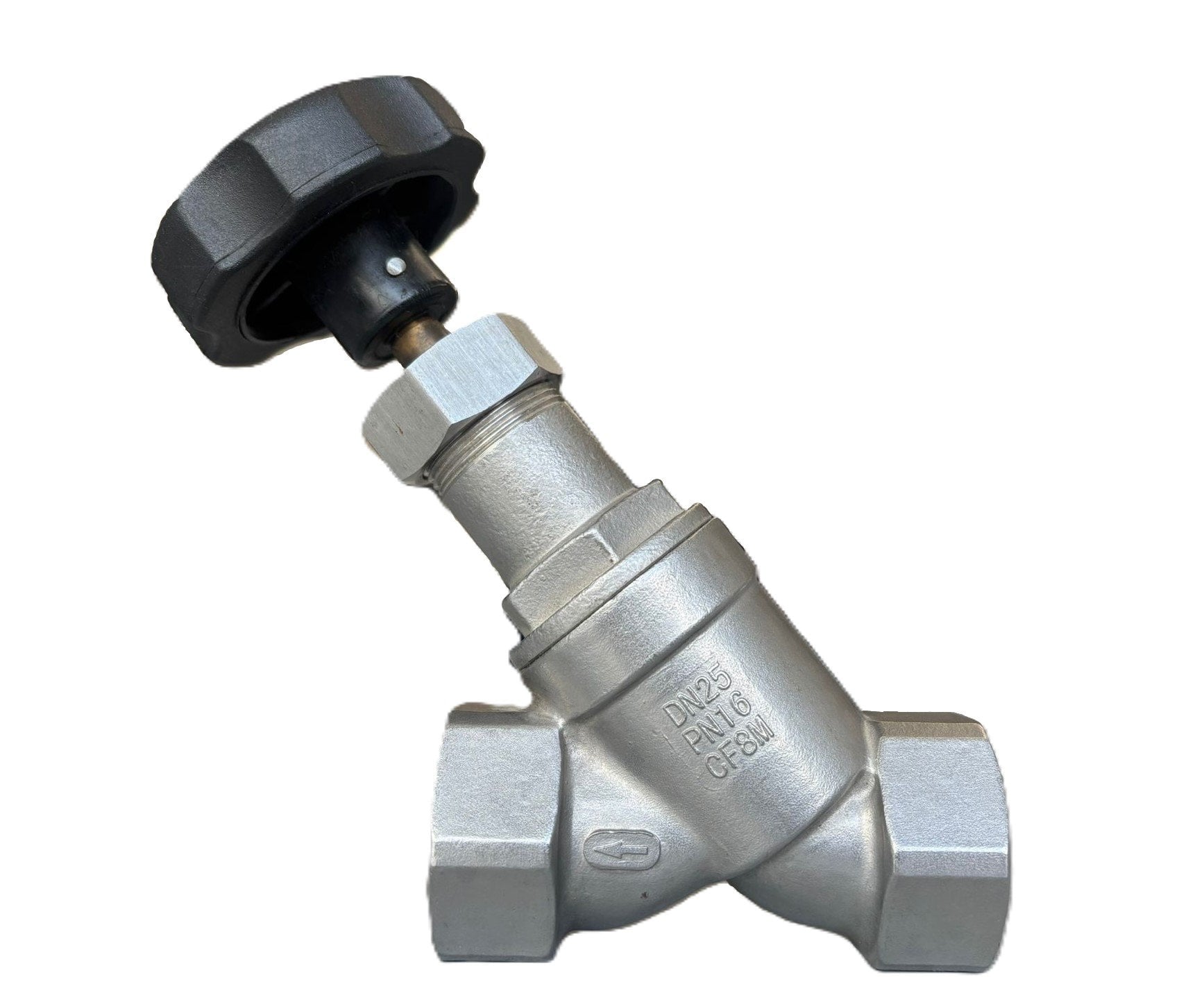 İTHAL 3/4'' Paslanmaz Y Tipi Glob Vana PN16 AISI 316