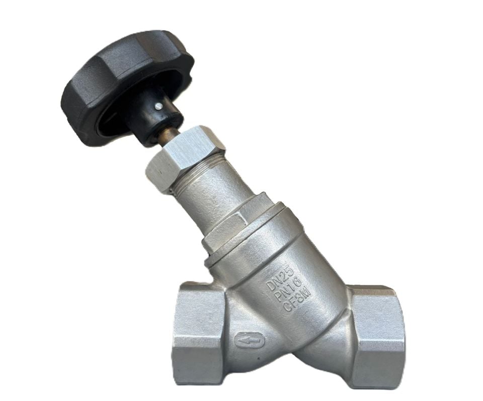 İTHAL 3/4'' Paslanmaz Y Tipi Glob Vana PN16 AISI 316