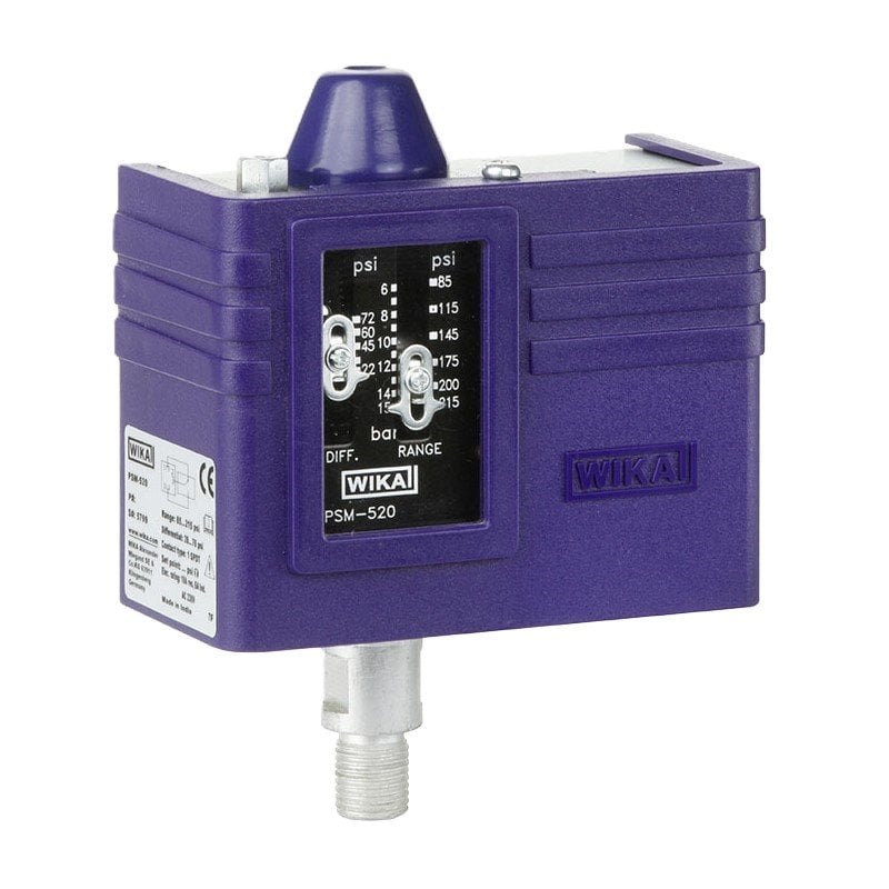 Wika PSM-520 Basınç Şalteri  1/4'' 0,4-7 Bar