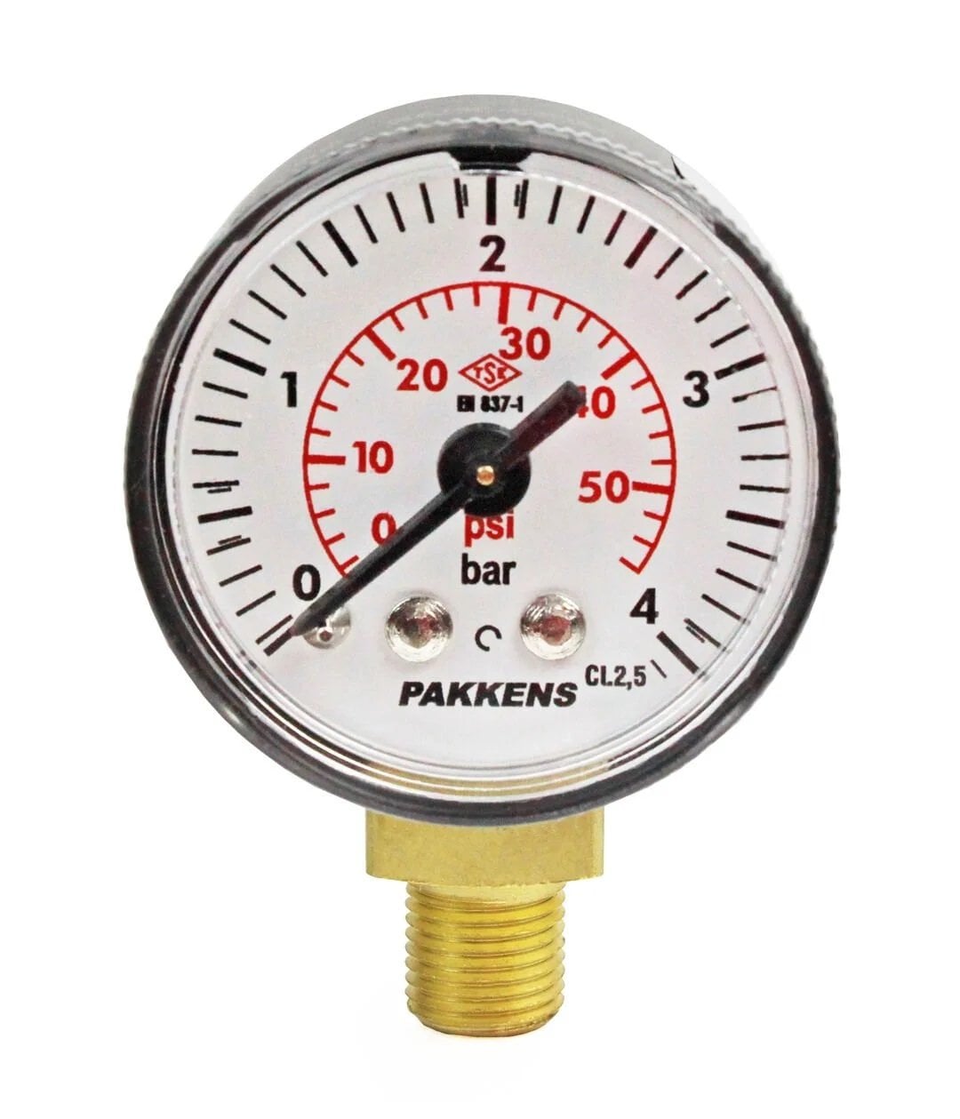 PAKKENS Alt Bağlantılı Manometre Ø40 mm 4 Bar 1/8''