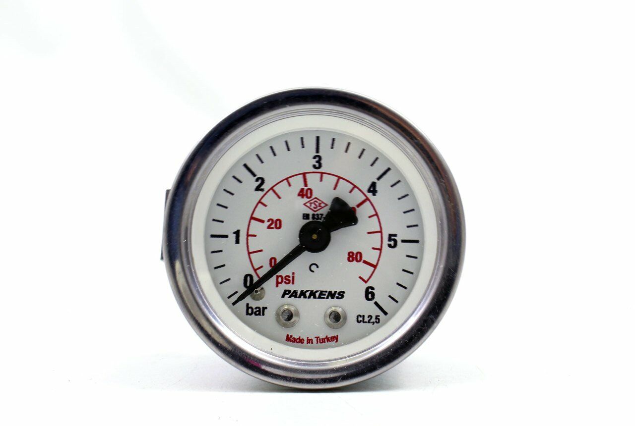 PAKKENS Alt Bağlantılı Manometre Ø40 mm 6 Bar 1/8''