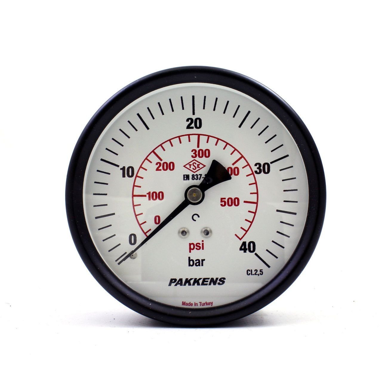 Pakkens Arka Bağlantılı Kuru Tip Manometre Ø40 mm 40 Bar 1/8''