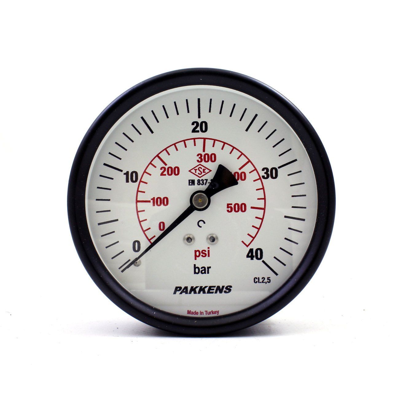 PAKKENS Arka Bağlantılı Kuru Tip Manometre Ø40 mm 40 Bar 1/8''
