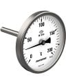 PAKKENS Back Connection Bimetallic Thermometer Ø100mm 200°C 1/2